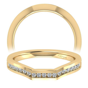 Taryn 14 Karat Yellow Gold Curved Wedding Band TW8188Y44JJ