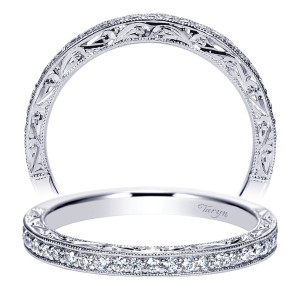 Taryn 14 Karat White Gold Straight Wedding Band TW8670W44JJ