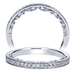 Taryn 14 Karat White Gold Straight Wedding Band TW8671W44JJ
