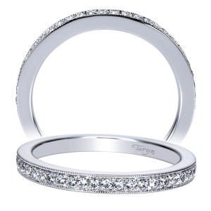 Taryn 14 Karat White Gold Straight Wedding Band TW8678W44JJ