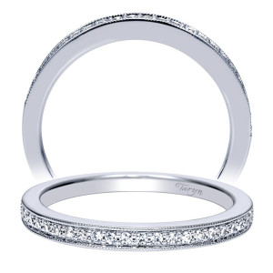 Taryn 14 Karat White Gold Straight Wedding Band TW8679W44JJ