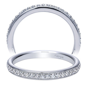 Taryn 14 Karat White Gold Straight Wedding Band TW8745W44JJ