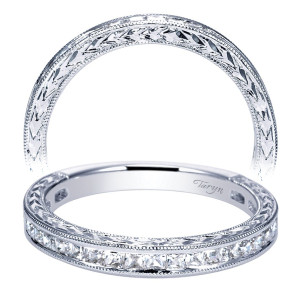 Taryn 14 Karat White Gold Straight Wedding Band TW8799W44JJ