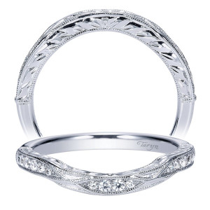 Taryn 14 Karat White Gold Curved Wedding Band TW8836W44JJ