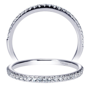 Taryn 14 Karat White Gold Round Straight Wedding Band TW8863W44JJ