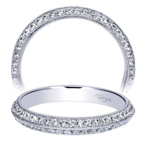 Taryn 14 Karat White Gold Straight Wedding Band TW8888W44JJ