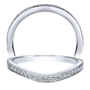 Taryn 14 Karat White Gold Matching Curved Wedding Band TW8910W44JJ