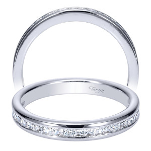Taryn 14 Karat White Gold Straight Wedding Band TW8958W44JJ