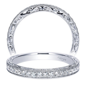Taryn 14 Karat White Gold Straight Wedding Band TW8978W44JJ