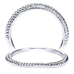 Taryn 14 Karat White Gold Matching Curved Wedding Band TW8983R6W4JJJ
