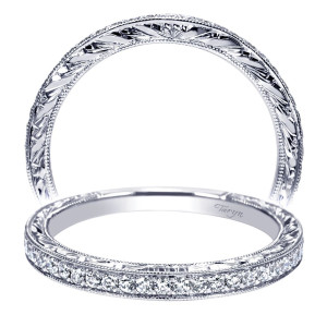 Taryn 14 Karat White Gold Straight Wedding Band TW8990W44JJ