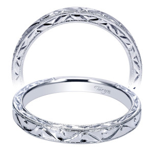 Taryn 14 Karat White Gold Straight Wedding Band TW9011W4JJJ