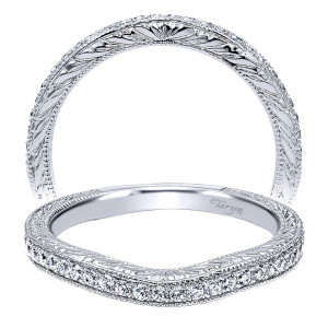 Taryn 14 Karat White Gold Curved Wedding Band TW9064W44JJ