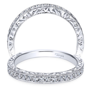 Taryn 14 Karat White Gold Straight Wedding Band TW9074W44JJ