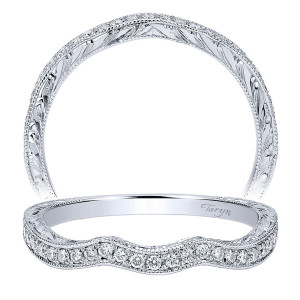 Taryn 14 Karat White Gold Curved Wedding Band TW911592S1W44JJ