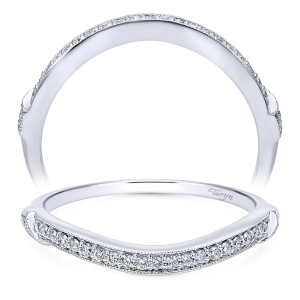 Taryn 14 Karat White Gold Curved Wedding Band TW911883R2W44JJ