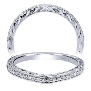 Taryn 14 Karat White Gold Curved Wedding Band TW911896R0W44JJ