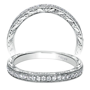 Taryn 14 Karat White Gold Straight Wedding Band TW9194W44JJ