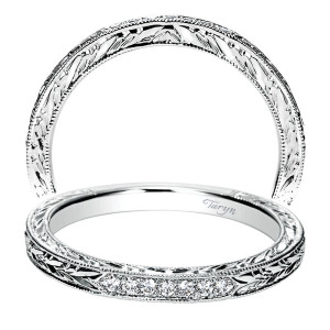 Taryn 14 Karat White Gold Straight Wedding Band TW9202W44JJ