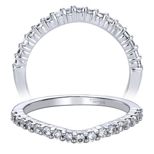 Taryn 14 Karat White Gold Curved Wedding Band TW9392W44JJ