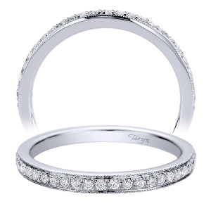 Taryn 14 Karat White Gold Straight Wedding Band TW9396W44JJ