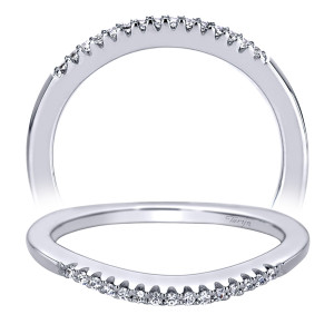 Taryn 14 Karat White Gold Curved Wedding Band TW9474W44JJ
