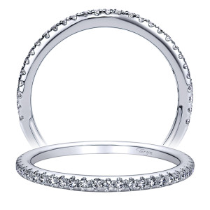 Taryn 14 Karat White Gold Straight Wedding Band TW9515W44JJ