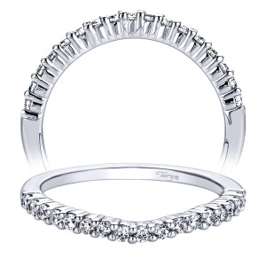 Taryn 14 Karat White Gold Curved Wedding Band TW9518W44JJ