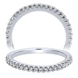 Taryn 14 Karat White Gold Straight Wedding Band TW9785W44JJ