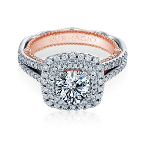 Verragio Venetian-5073CU-2WR Platinum Engagement Ring