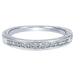 Gabriel 14 Karat Straight Matching Wedding Band WB10176W44JJ