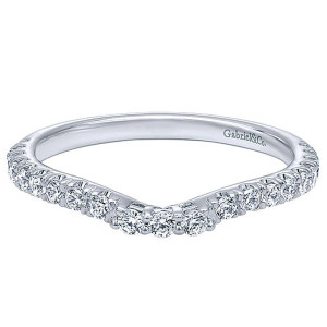 Gabriel 14 Karat Curved Matching Wedding Band WB10178W44JJ