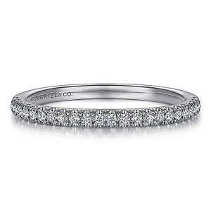 Gabriel 14K White Gold Matching Wedding Band WB10951R8W44JJ