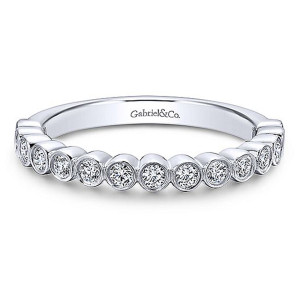 Gabriel 14 Karat White Gold Matching Wedding Band WB12194R4W44JJ