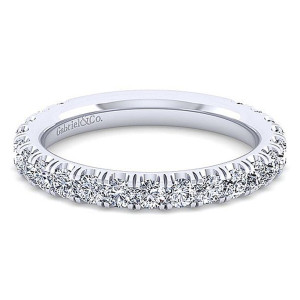 Gabriel 14 Karat White Gold Matching Wedding Band WB13651O12W44JJ