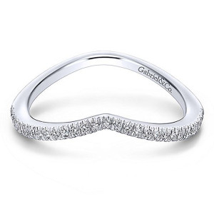 Gabriel 14 Karat White Gold Matching Wedding Band WB13846R4W44JJ