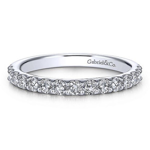 Gabriel 14 Karat White Gold Matching Wedding Band WB14071R6W44JJ
