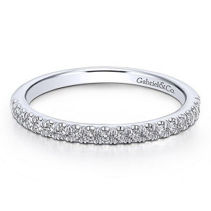 Gabriel 14 Karat White Gold Matching Wedding Band WB14097R6W44JJ