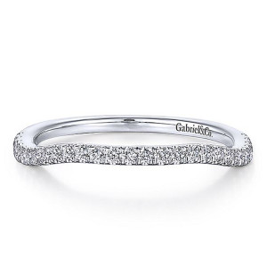 Gabriel 14 Karat White Gold Matching Wedding Band WB14417R4W44JJ
