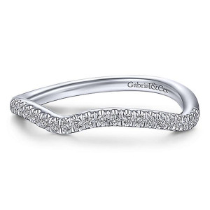 Gabriel 14 Karat Contemporary Wedding Band WB14510R4W44JJ