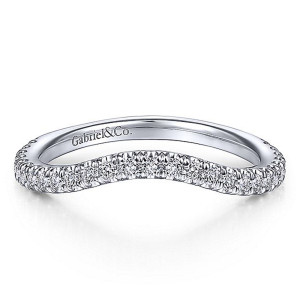 Gabriel 14 Karat White Gold Matching Wedding Band WB11794R3W44JJ