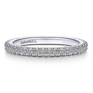 Gabriel 14 Karat White Gold Matching Wedding Band WB14633R4W44JJ