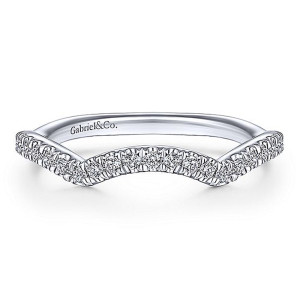 Gabriel 14 Karat White Gold Matching Wedding Band WB14663R3W44JJ