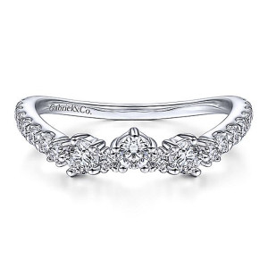 Gabriel 14 Karat White Gold Matching Wedding Band WB14782R3W44JJ
