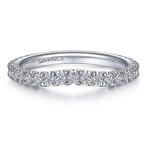Gabriel 14 Karat White Gold Matching Wedding Band WB14794O6W44JJ