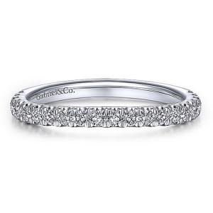 Gabriel 14 Karat White Gold Matching Wedding Band WB14804R8W44JJ
