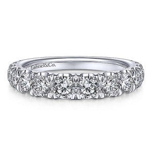 Gabriel 14 Karat White Gold Matching Wedding Band WB14892R8W44JJ