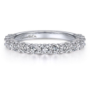Gabriel 14 Karat White Gold Matching Wedding Band WB14893R8W44JJ