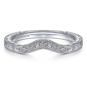 Gabriel 14 Karat White Gold Matching Wedding Band WB14961R3W44JJ