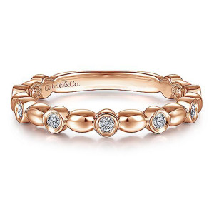 Gabriel 14 Karat Diamond Matching Wedding Band WB15205R4K44JJ